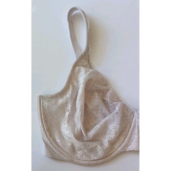 Curvation Women Minimizer Bra Size 40DDD Gray Stretch Lace Unlined Underwire - Picture 5 of 6